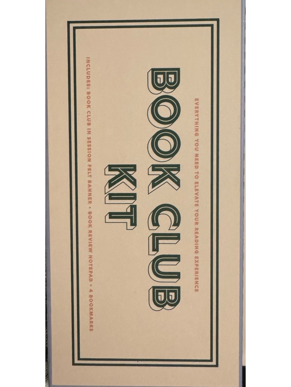 Book Club Kit with Felt Banner, Book Review Notepad, and Bookmarks – New